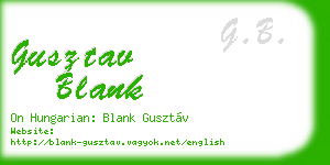 gusztav blank business card